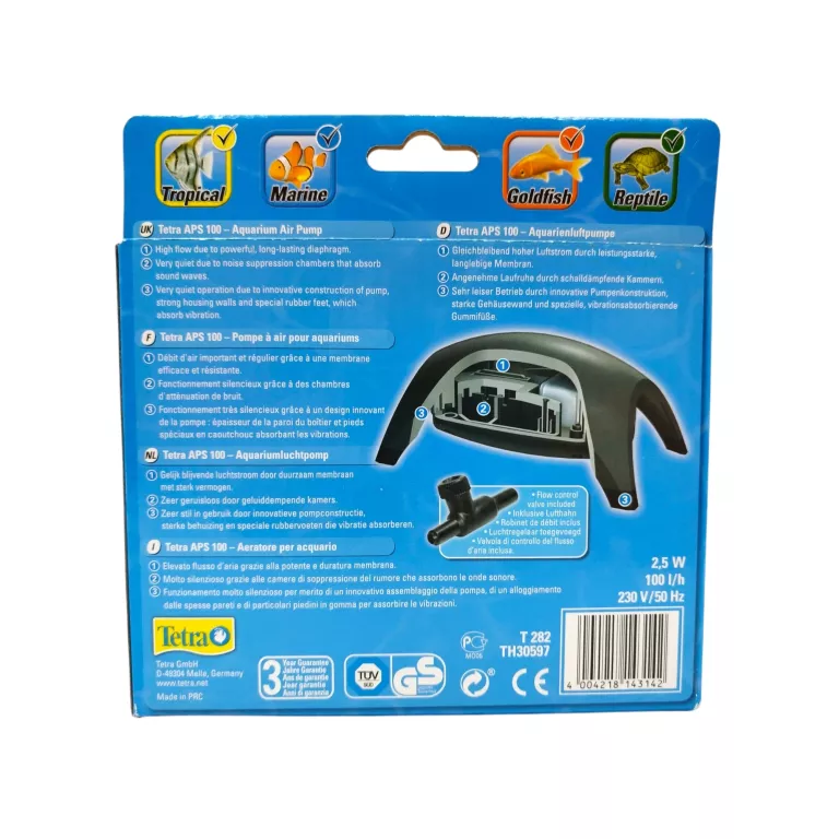 TETRA APS 100 NAPOWIETRZACZ DO AKWARIUM DO 50-100L