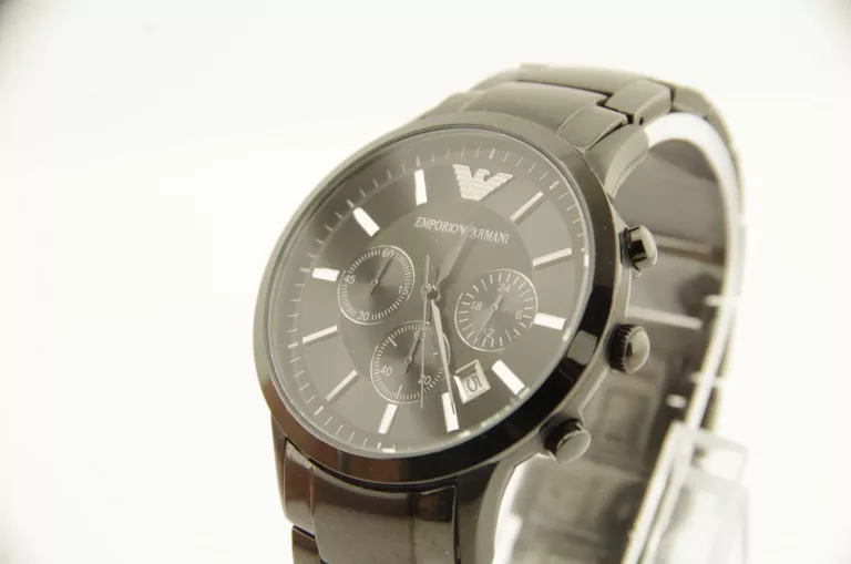 DUMNY ZEGAREK MĘSKI EMPORIO ARMANI AR2453 AR-2453 SUPER STAN CZARNY