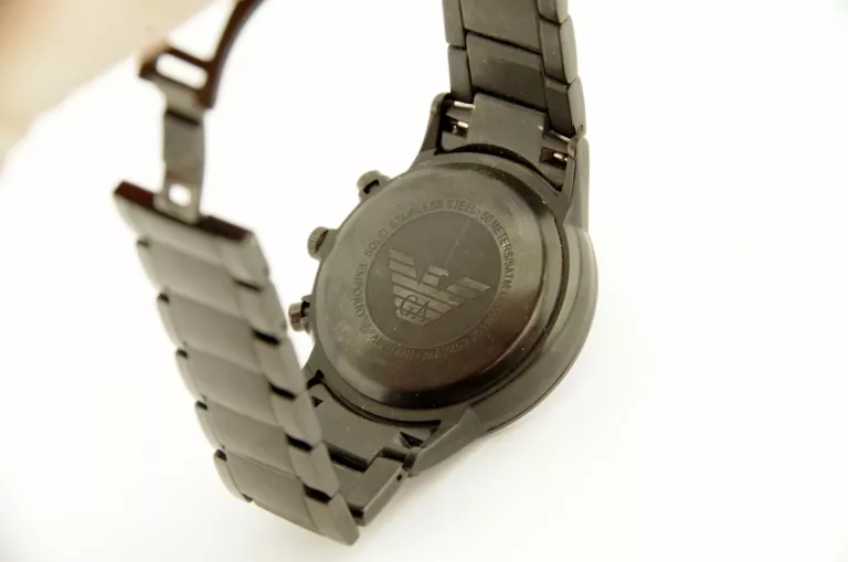 DUMNY ZEGAREK MĘSKI EMPORIO ARMANI AR2453 AR-2453 SUPER STAN CZARNY
