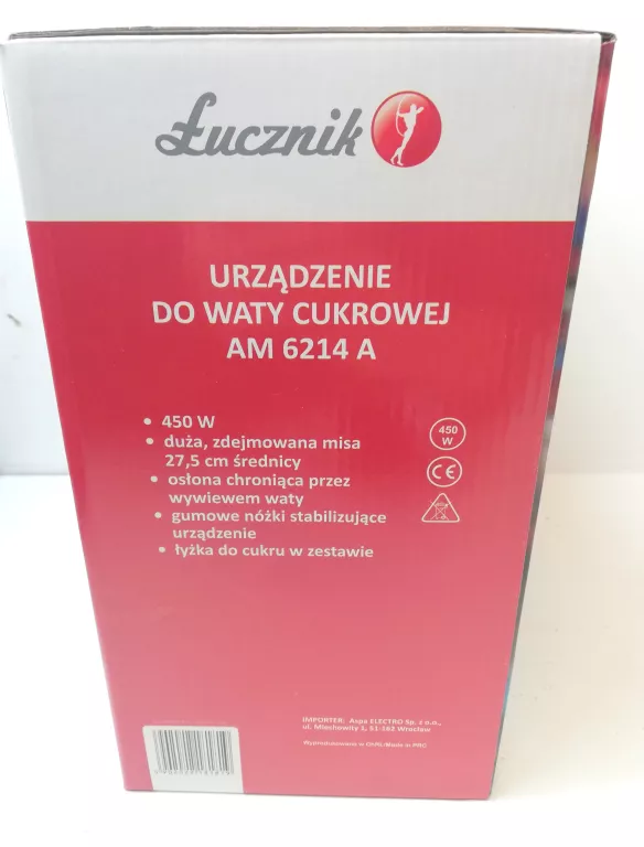 ŁUCZNIK URZĄDZENIE DO WATY CUKROWEJ AM6214A