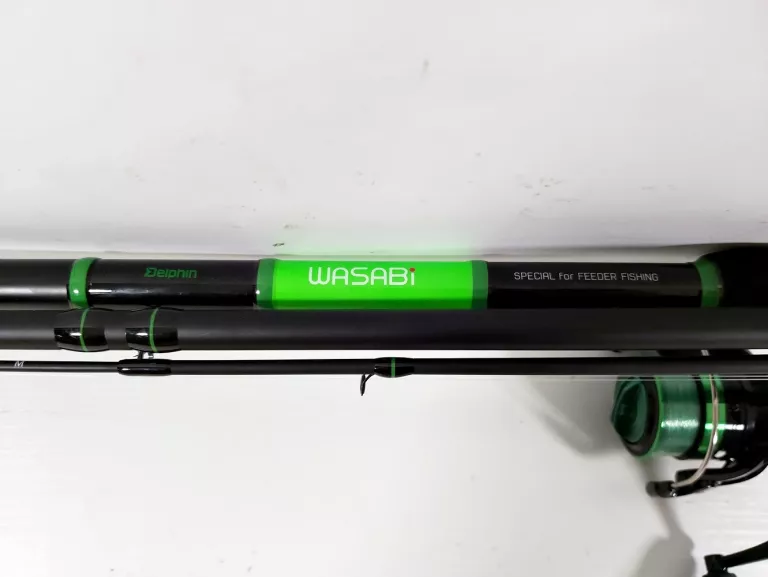 WĘDKA FEEDER DELPHIN WASABI NXT 300CM 100G 3-SKŁADY + KOŁOWROTEK