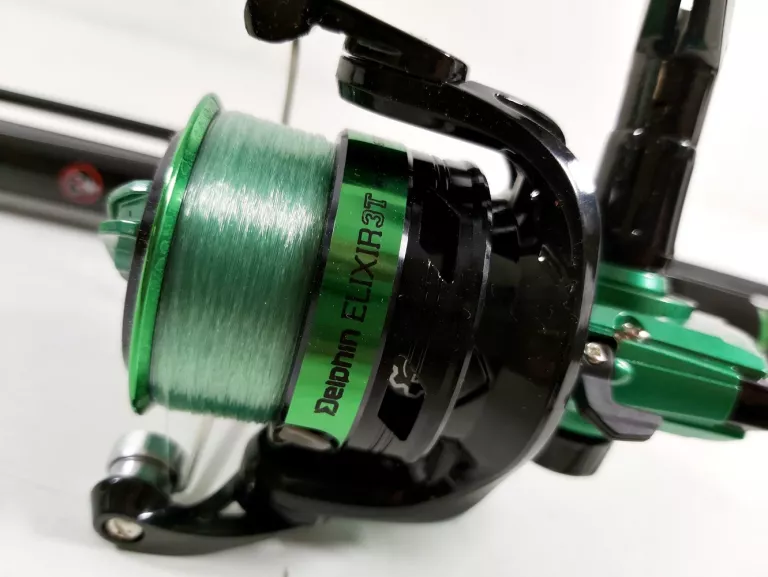 WĘDKA FEEDER DELPHIN WASABI NXT 300CM 100G 3-SKŁADY + KOŁOWROTEK