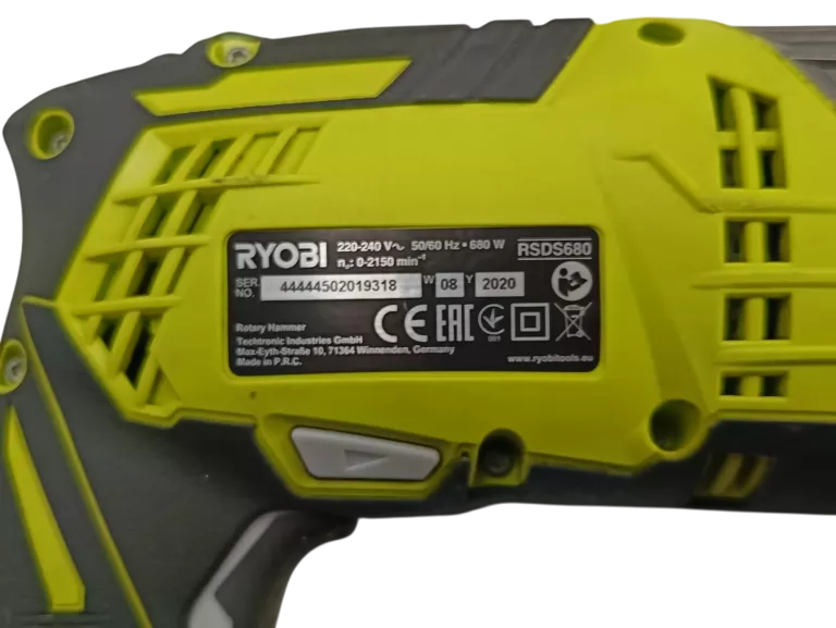 MŁOTOWIERTARKA RYOBI RSDS680 SDS-PLUS 600W 2.1J