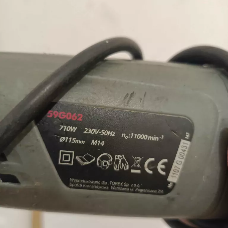 SZLIFIERKA KĄTOWA GRAPHITE 59G062