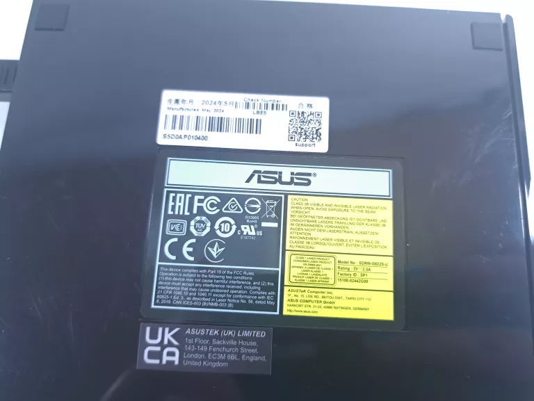 NAPĘD ASUS SDRW-08D2S-U LITE CZARNY