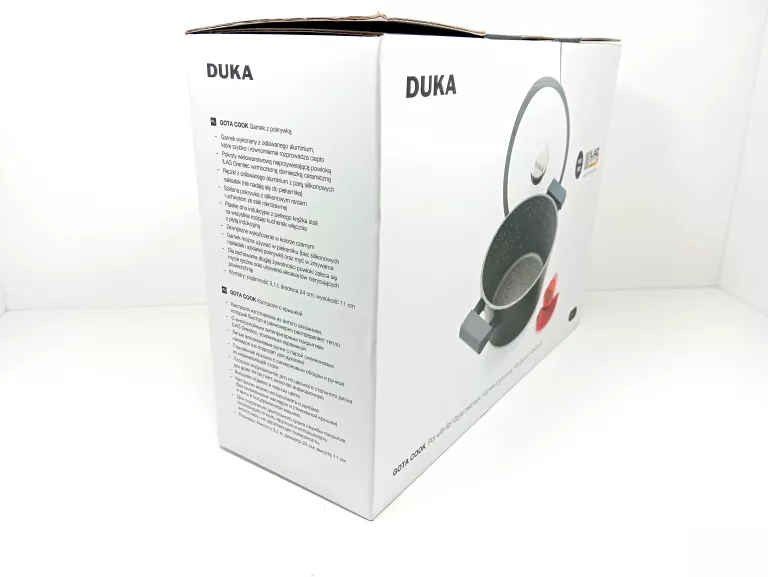 DUKA GOTA GARNEK ALUMINIOWY Z POKRYWKĄ 24CM 3,1L