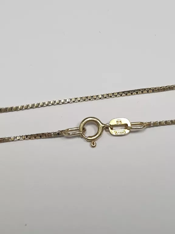 ZŁOTY ŁAŃCUSZEK KOSTKA 1,49 G 585 39CM