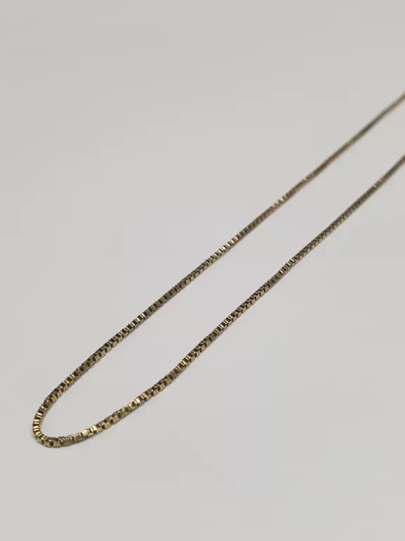ZŁOTY ŁAŃCUSZEK KOSTKA 1,49 G 585 39CM