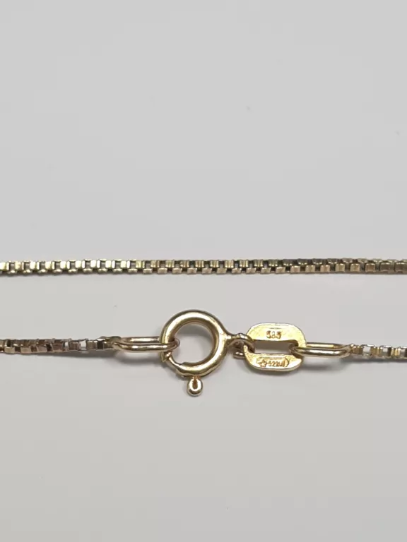 ZŁOTY ŁAŃCUSZEK KOSTKA 1,49 G 585 39CM