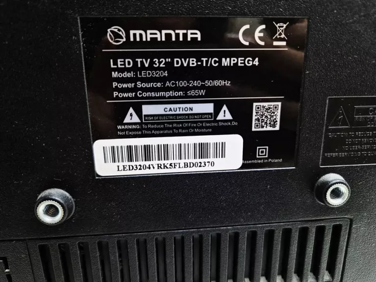MANTA LED TV 32 DVB T C MPEG4