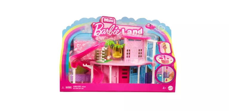 BARBIE MINI BARBIELAND MINI DOMEK DLA LALEK I MINI LALKA ZESTAW HYF45