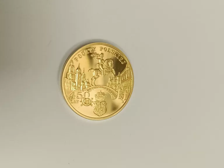 ZŁOTA MONETA 450 LAT POCZTY POLSKIEJ 200ZŁ 2008R 15,50G