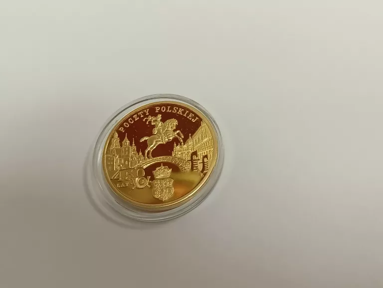 ZŁOTA MONETA 450 LAT POCZTY POLSKIEJ 200ZŁ 2008R 15,50G