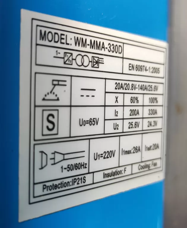 SPAWARKA INWERTOROWA WELD-MASTER WM-MMA-330D