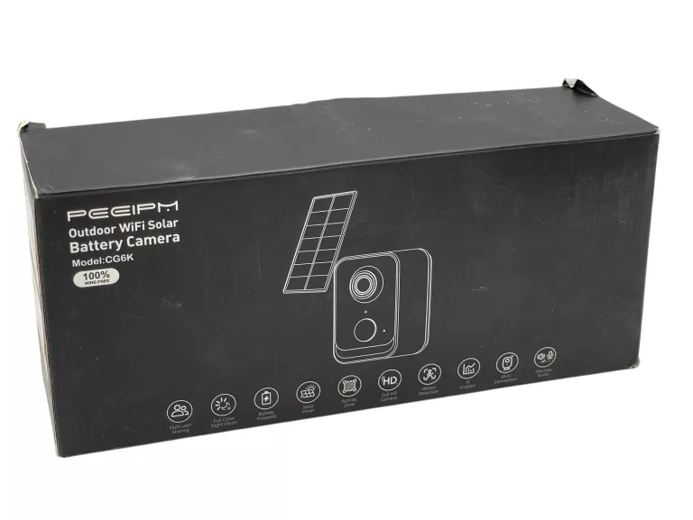 KAMERA BEZPIECZEŃSTWA PEEIPM CG6K SOLARNA BATERIA FULL HD BIAŁA