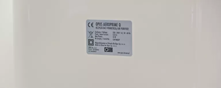 OCZYSZCZACZ POWIETRZA AIR PURIFIER AEROPRIME Q 220-240 V / 50/60 HZ