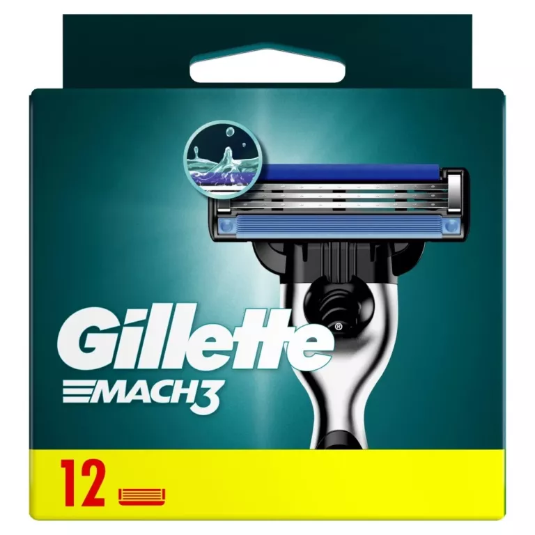 ORYGINALNE WKŁADY DO MASZYNEK GILLETTE MACH 3 WKŁAD OSTRZA 12SZT