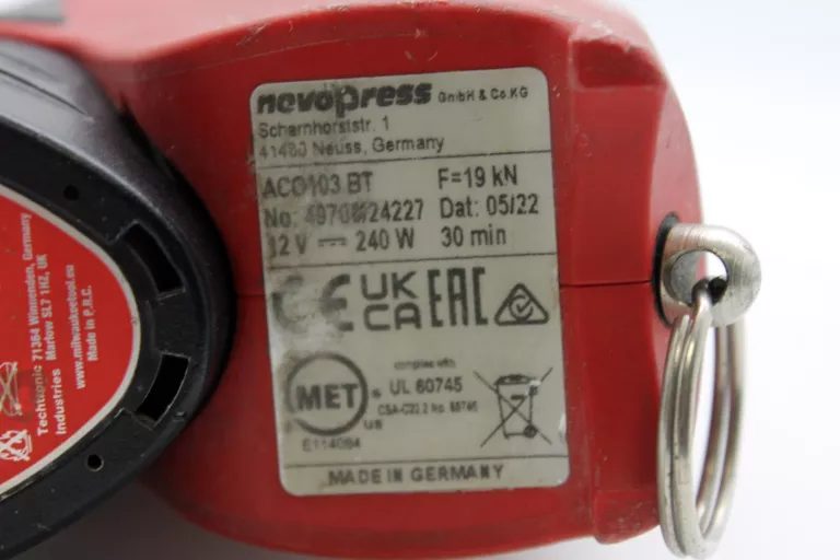 ZACISKARKA AKUMULATOROWA NOVOPRESS ACO103BT