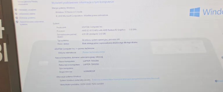 LAPTOP ASUS E402W 14'' AMD E2 4GB 64GB R2 WINDOWS 10