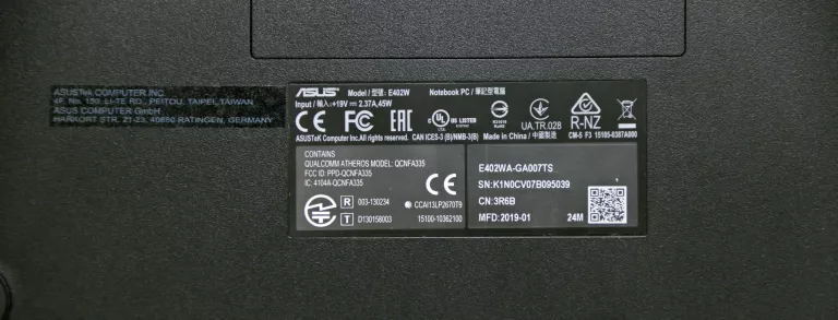 LAPTOP ASUS E402W 14'' AMD E2 4GB 64GB R2 WINDOWS 10