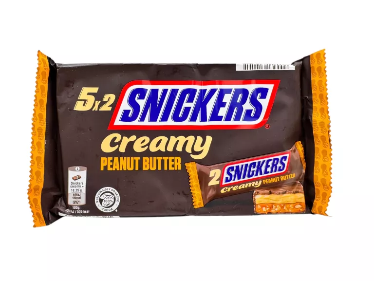 BATONY SNICKERS CREAMY PEANUT BUTTER MASŁO ORZECHOWE 5 SZT BATONIKI 182,5G