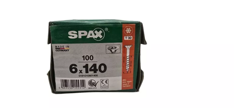 SPAX WKRĘTY 6X140MM PZ2 T30 100 SZTUK