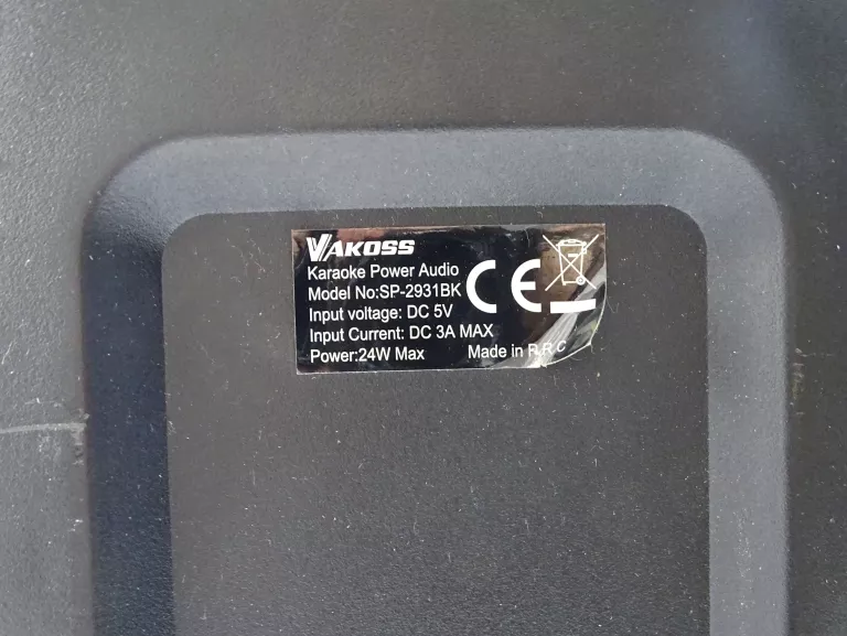 GŁOŚNIK VAKOSS SP-2931 24W + PUDŁO