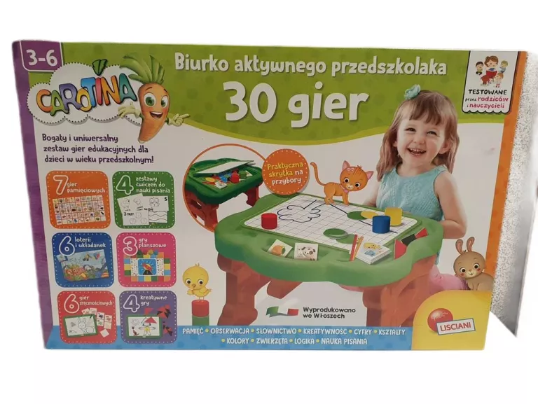 BIURKO AKTYWNEGO PRZEDSZKOLAKA Z GRAMI CAROTINA