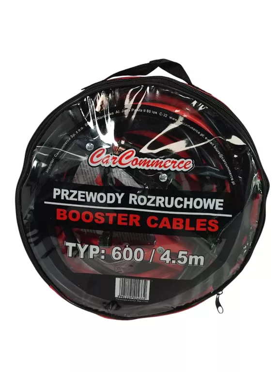 MOCNE KABLE PRZEWODY ROZRUCHOWE 600A 4,5M GRUBE CAR COMMERCE