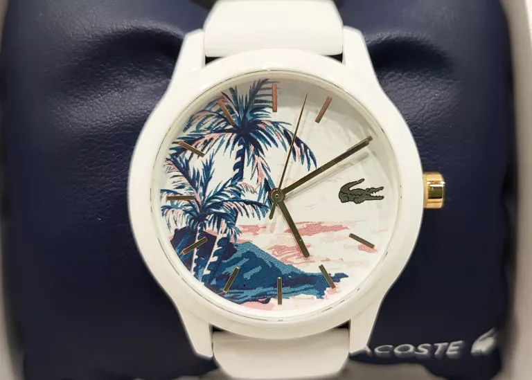 LACOSTE 2001085 DAMSKI, ANALOGOWY ZEGAREK KWARCOWY NA RĘKĘ, BIAŁY, O 36 MM