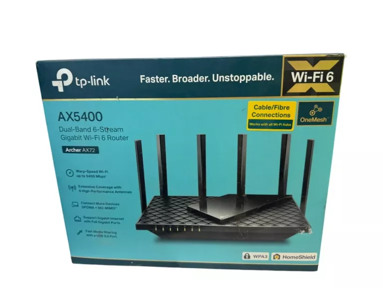 ROUTER TP-LINK ARCHER AX72 2.4 / 5 GHZ (DUALBAND), WI-FI MESH