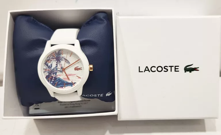 LACOSTE 2001085 DAMSKI, ANALOGOWY ZEGAREK KWARCOWY NA RĘKĘ, BIAŁY, O 36 MM