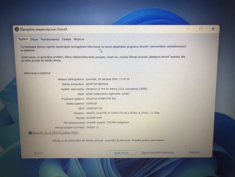 LAPTOP ASUS R558U I5 8GB RAM 500GB GEFORCE 980MX