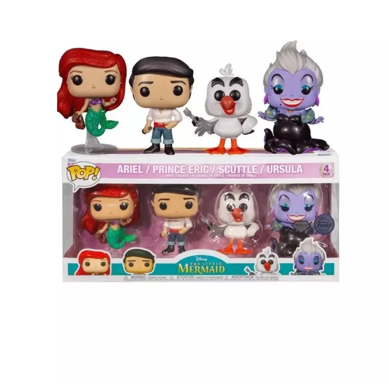 FUNKO POP ZESTAW 4 FIGUREK DISNEY: THE LITTLE MERMAID - ARIEL, PRINCE ERIC