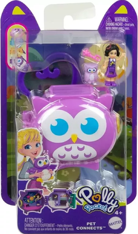 LALKA POLLY POCKET SÓWKA + MINILALACZKA HHW3