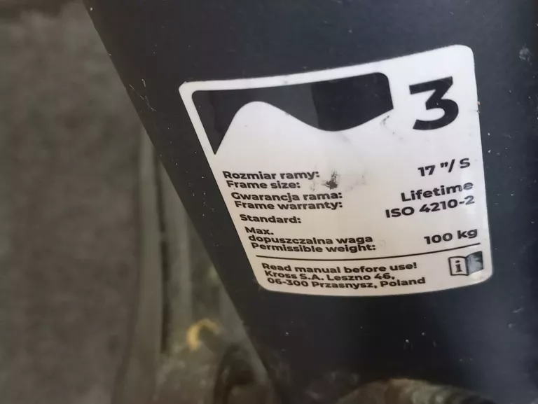 ROWER MTB KROSS BERG JR 2.0 RAMA 17 CALI KOŁO 27,5 "