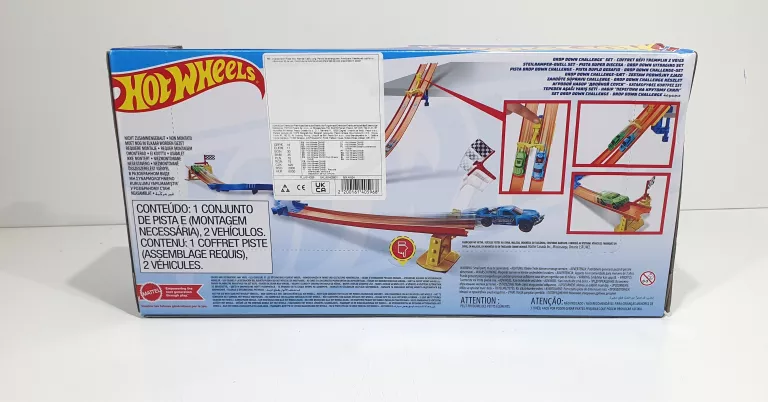 HOT WHEELS ZESTAW TORÓW PODWÓJNY ZJAZD + 2 AUTKA DNR54