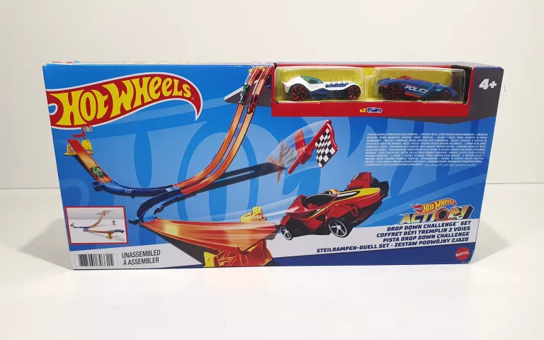HOT WHEELS ZESTAW TORÓW PODWÓJNY ZJAZD + 2 AUTKA DNR54