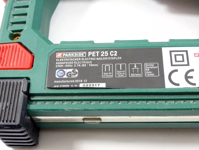 ZSZYWACZ TAKER GWOŹDZIARKA PARKSIDE PET 25 C2 15 B/N