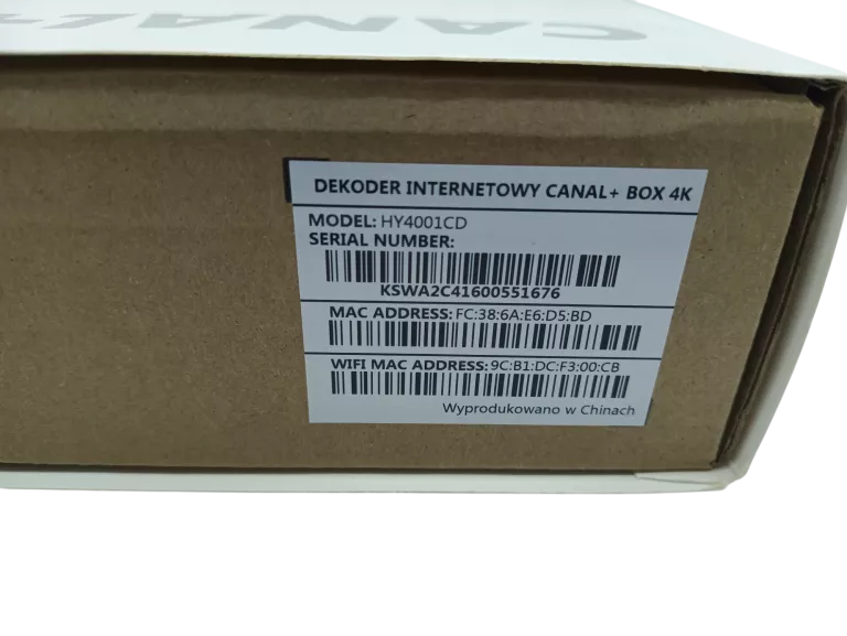 DEKODER CANAL+ BOX INTERNETOWY 4K