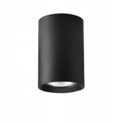 LAMPA TUBA SUFITOWA PUNKTOWA CZARNA OKRĄGŁA NOWOCZESNA 9 CM LIGHT PRESTIGE