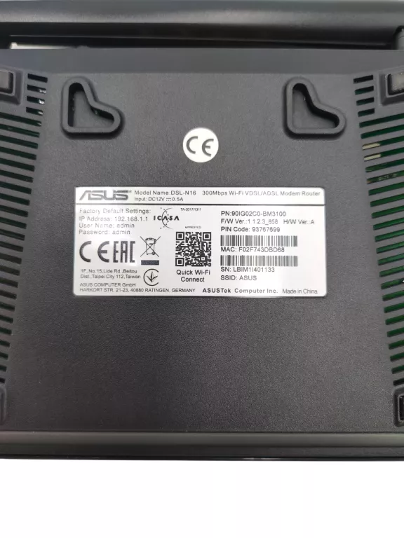 ROUTER ASUS DSL-N16 300MBPS KOMPLET AKCESORIÓW