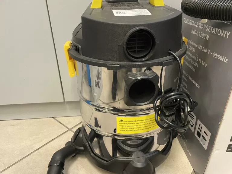 ODKURZACZ PRZEMYSŁOWY WARSZTATOWY INOX 1200W MWW806-20L-1200WB