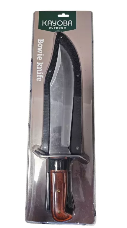 DUŻY NÓŻ MYŚLIWSKI TAKTYCZNY BOWIE KAYOBA 38CM SURVIVAL STAL 440C POKROWIE