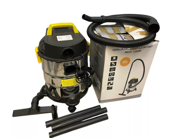 ODKURZACZ PRZEMYSŁOWY WARSZTATOWY INOX 1200W MWW806-20L-1200WB