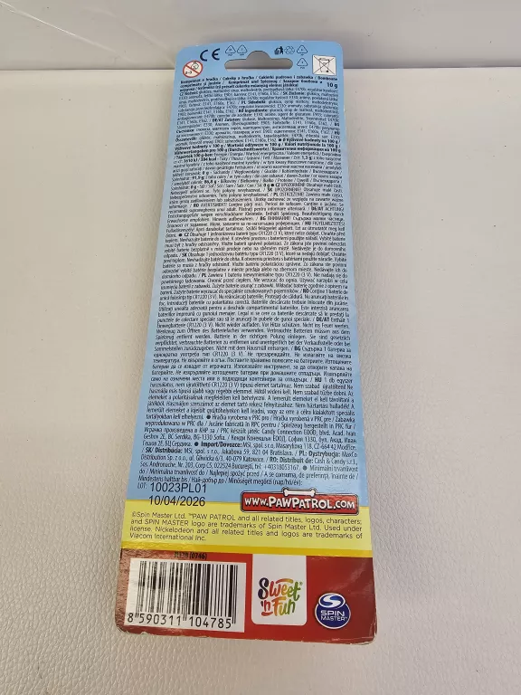 ŚWIECĄCA BRANSOLETKA Z CUKIERKAMI PUDROWYMI PSI PATROL / 10G