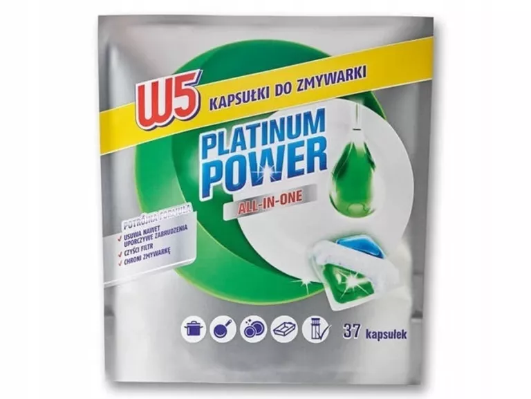 PLATINUM W5 KAPSUŁKI DO ZMYWARKI ALL-IN-ONE 37 SZT