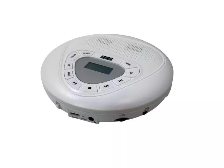PRZENOŚNY ODTWARZACZ CD MP3 GŁOŚNIKI I SŁUCHAWKI AUGUST SE10W - BIAŁY