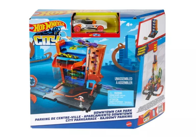 HOT WHEELS CITY RAJDOWY PARKING MAŁY ZESTAW Z AUTKIEM HDR28