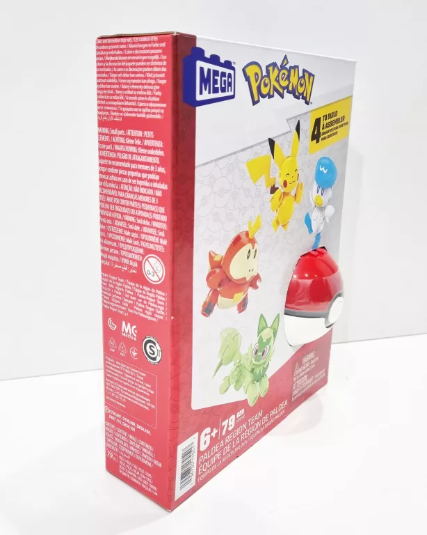 KLOCKI KONSTRUKCYJNE POKEMON ZESTAW STARTOWY 4 POKEMONY + POKEBALL